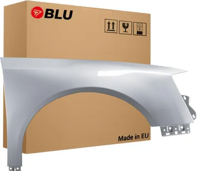 Zdjęcie produktu dla BLU Błotnik Premium pasujący do VW Volkswagen Passat B6 LA7W Prawy Srebrny ReflexSilber | 2005-2010 | Przedni Przód | Lakierowany | Gotowy do montażu | Ocynk