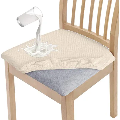 Productafbeelding van Esskamerstoelen, waterdichte stoelhoezen, set van 4, beige