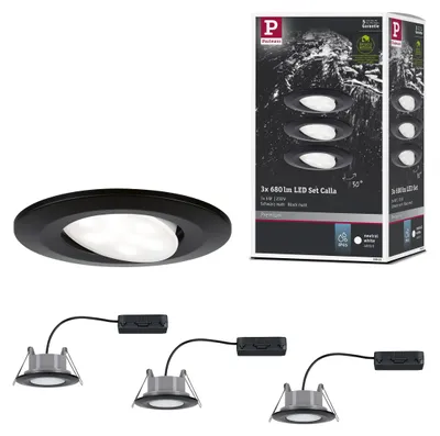 Productafbeelding van Paulmann LED inbouwspot Calla, basisset, kantelbaar