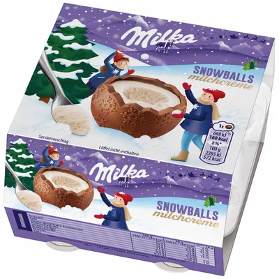 Produktbild von Milka Snowballs Milchcrème 4x28g