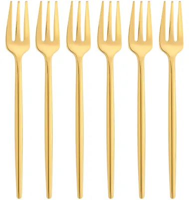 Produktbild von Kuchengablen Provence, 6-teilig, Edelstahl, gold, 13 cm