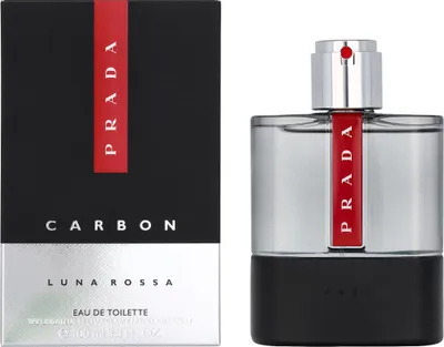 Produktbild von Prada Luna Rossa Carbon, Männer, 100 ml, Nicht nachfüllbare Flasche, Spray, ALCOHOL DENAT., WATER, FRAGRANCE, LIMONENE, LINALOOL, ETHYLHEXYL METHOXYCINNAMATE, COUMARIN,...