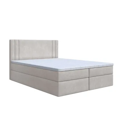 Produktbild von Bett, Boxspringbett RALI mit Bonell-Matratze und T25 Topper, 2 Bettkästen, Doppelbett, Stauraum 140x200 cm (Beige - Itaka 46)