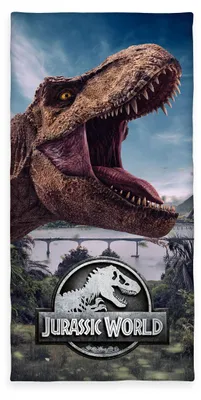 Immagine prodotto di Ręcznik Velour Jurassic World 75 x 150 cm - 100% bawełna, licencjonowany