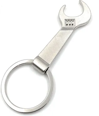 Produktbild von Onwomania Schraubenschlüssel Werkzeug Handwerker Schlüsselanhänger Metall Glücksbringer in Alu Geschenkbox, ideal zum Verschenken