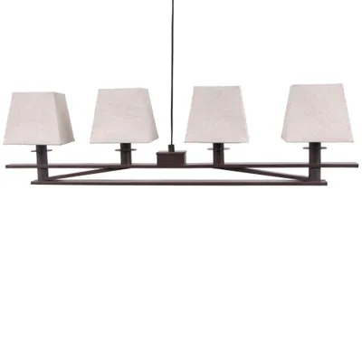 Produktbild von Massive 915004011302 Delius Hängeleuchte Eisen braun 102 x 120 cm 4 x 40 W