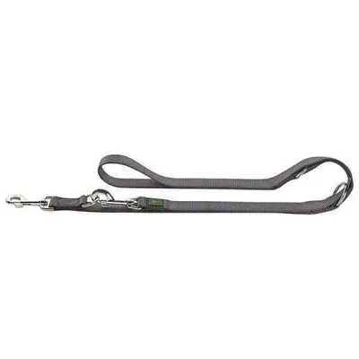 Produktbild von Hunter Verstellbare Führleine, Hund, Trainingsleine, Grau, Band, Einfarbig, Nylon