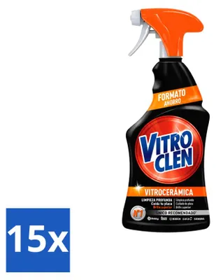 Produktbild von 15 x Vitroclen Keramik-Kochfeldreiniger Spray - 450 ml - Vorteilspackung - 15 Stücke