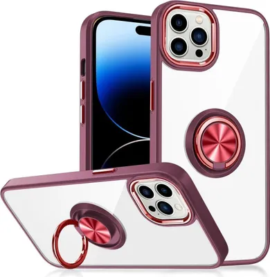 Produktbild von König Design Hülle kompatibel mit Apple iPhone 15 Pro Max Kunststoff Soft Handyhülle - Handy Case Rot