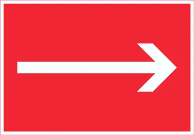 Produktbild von Richtungspfeil rechts Schild waagerecht weiss rot Pfeil A6 (105x148mm)