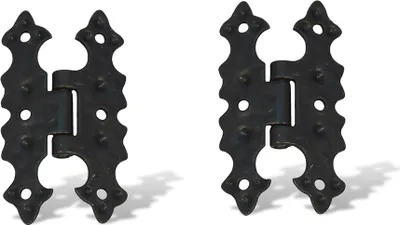 Produktbild von 2 Stück B&B Scharnier Alte Beschläge im restaurierungsshop Möbelbänder symmetrisch 70/38mm