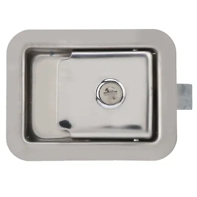 Image de Serrure de panneau de groupe électrogène, serrure de porte de camion, serrure carrée de panneau de groupe électrogène, serrure de boîte à outils avec clés, serrure de porte en acier inoxydable, serrure carrée de porte de remorque
