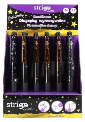 Obrázok produktu pre Gumovacie pero. Hviezdy (24 ks) modré STRIGO