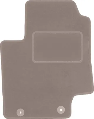 Produktbild von Fahrerfußmatte Velours beige passend für Hyundai i20 I (2008-2014, Schrägheck) – mit Befestigungen – passgenau