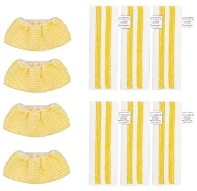 Image de Kit de pièces détachées pour nettoyeur vapeur - Lingettes de nettoyage - Compatible avec EasyFix SC1–SC5 - 10 pièces - 6 lingettes pour buses de sol - 4 protections pour buses manuelles