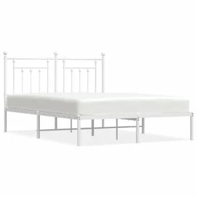 Produktbild von "SALE 2026"Bettgestell - Doppelbett - mit Kopfteil Metall Weiß 140x200 cm - Polsterbett Klassische Betten DE4042878