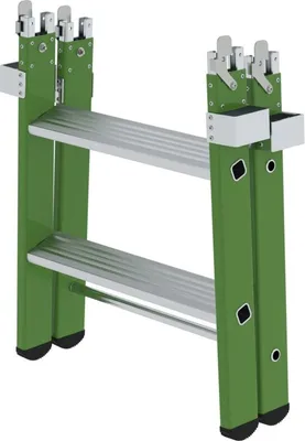 Produktbild von Einsteckteil für Plattformleiter steckbar | plus 2 Stufen | Aluminium