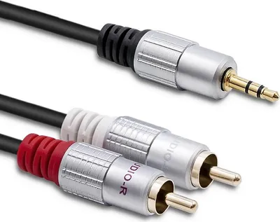 Produktbild von Qoltec 52339 Audiokabel 1 m 2 x RCA 3.5mm Black