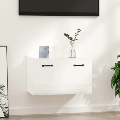 Produktbild von Wandschrank Hochglanz-Weiß 60x36,5x35 cm Holzwerkstoff , Aktenschränke Design 2024