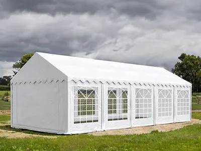 Produktbild von Partyzelt 3x10m - PVC PREMIUM Feuerfest - Weiß
