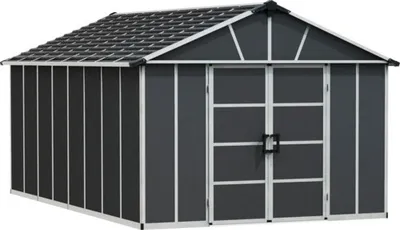 Image de Abri de jardin 11x17.2 pieds gris anthracite - Palram - 705683 - yukon
