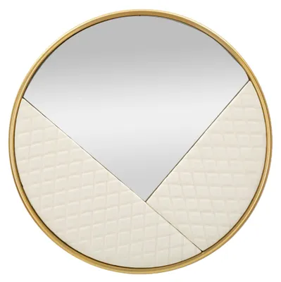 Produktbild von Mauro Ferretti Wandspiegel SHARON Weiß Gold Ø 80 cm