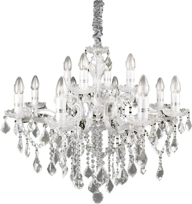 Image de FLORIAN Cristal Chrome Pendentif 12 lumières