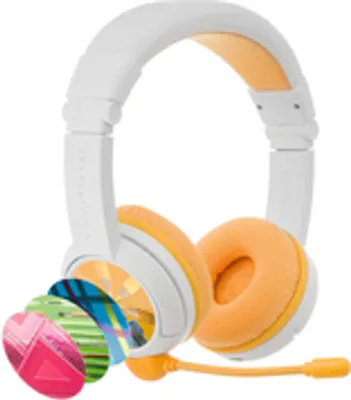 Obrázek produktu pro BuddyPhones School+, Kabelový a bezdrátový, Hovory/hudba, 20 - 20000 Hz, 147 g, Sluchátka s mikrofonem, Bílá, Žlutá