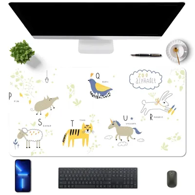Image de Sous-main de bureau, 80 x 40 cm, imperméable, antidérapant, tapis de bureau pour ordinateur, imitation cuir