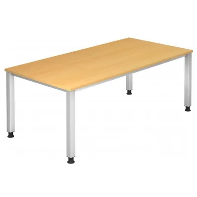 Immagine prodotto di HAMMERBACHER QS2E höhenverstellbarer Schreibtisch buche rechteckig