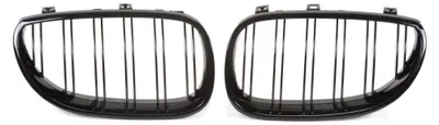 Kühlergrill DOPPELRIPPE Schwarz Glanz für BMW 5er E60 2003-2010 – Produktansicht