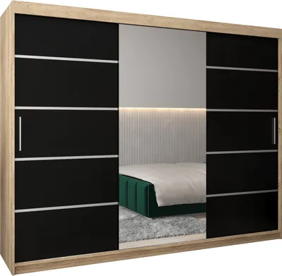 Produktbild von Kleiderschrank, Schiebetürenschrank Schlafzimmer, Schrank mit Spiegel VERONA 2 250 cm