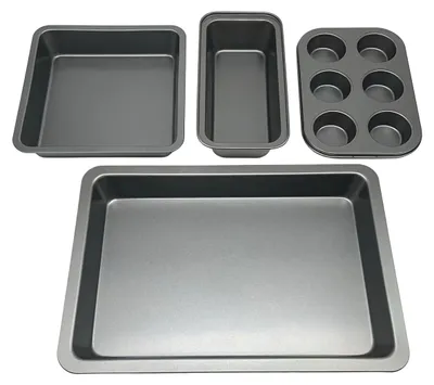 Backformset 4-teilig, Muffin-, Kasten- & 2 Bratformen, antihaft