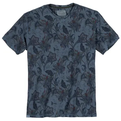 Produktbild von Redfield Paisleyprint T-Shirt Übergröße blau