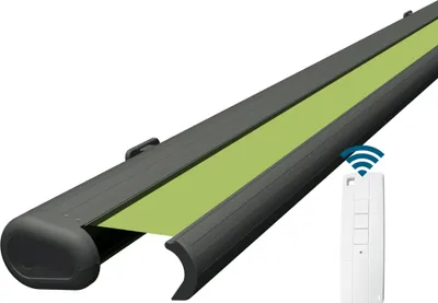 Produktbild von Eclipse Premium elektrische Vollkassettenmarkise Grau 4x3 m Tuch: Apfel