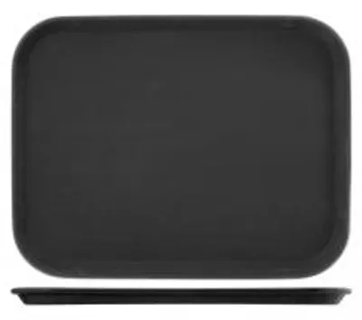 Immagine prodotto di H&H Vassoio Rettangolare In Plastica Nero Antiscivolo Cm40X30