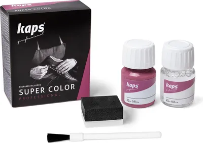 Produktbild von Kaps super colour Leder- & Kunstlederfarbe inkl. Reiniger - (125) Fuchsie - 25ml