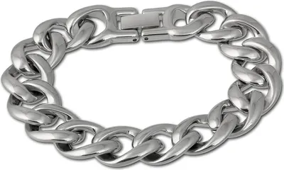 Image de Amello Panzer Bracelet argent Femme Bijoux Acier inoxydable D2ESAX18J8