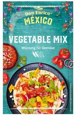 Produktbild von Don Enrico Vegetable Mix 20g Beutel Mexikanische Gemüse-Gewürzmischung vegetarisch