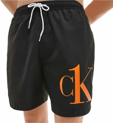 Zdjęcie produktu dla Męskie kąpielówki typu boxer Sea Pool marki CK CALVIN KLEIN, nr produktu KM0KM00590, rozmiar M, sznurek w pasie, 100% poliester