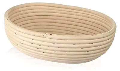 Produktbild von Gärkörbchen für Brot - ovaler Gärkorb - Brotkorb - Brotform für Brotteig - Brotbackzubehör - 1,5 kg - 28x22 cm