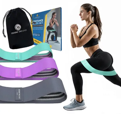 Produktbild von Elastische Widerstandsbande für Übungen – Set mit 3 verschiedenen Widerstandsstärken für Yoga und Pilates