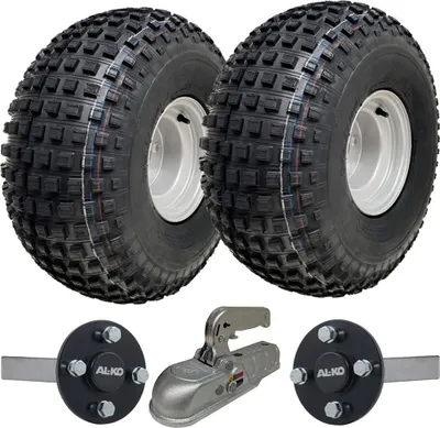 Zdjęcie produktu dla koła 22x11.00-8 Knobby ATV Quad Trailer Kit, osie ALKO, odlewany zaczep holowniczy 310 kg