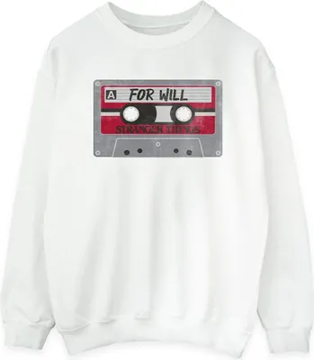 Produktbild von Netflix - "Stranger Things Cassette For Will" Sweatshirt für Damen BI35964 (M) (Weiß)