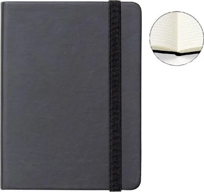 Immagine prodotto di Quaderno Quantore - A6 - Nero - Con copertina rigida ed elastico - Foderato