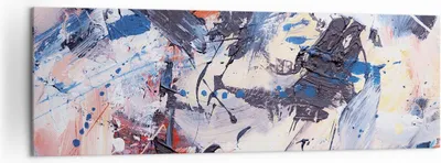 Produktbild von Bild auf Leinwand - Leinwandbild - Einteilig - Abstraktion verschüttet Farben - 160x50cm - Wand Bild - Wanddeko - Wandbilder - Leinwanddruck - Bilder - Wanddekoration - Leinwand bilder - AB160x50-4383