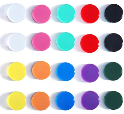 Image de Lot d'aimants pour tableau blanc et réfrigérateur – 20 pièces en 10 couleurs, petits aimants ronds, puissants