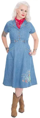 Produktbild von Queen Kerosin Denim Kleid - Western S
