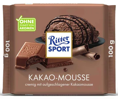 Immagine prodotto di Ritter SPORT 5211779002 Ritter SPORT Kakao-Mousse Schokolade 100,0 g, Immagine generata dall'IA