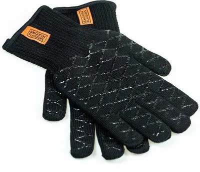 Productafbeelding van Unyqoos® Grillhandschoenen – hittebestendig tot 300 °C, antislip siliconen geschikt voor contact met voedsel, lange manchetten, zachte en ademende binnenkant, 1 paar